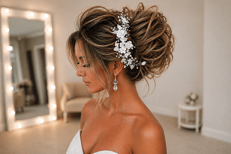 Bride Wedding Hair Accessory Updo