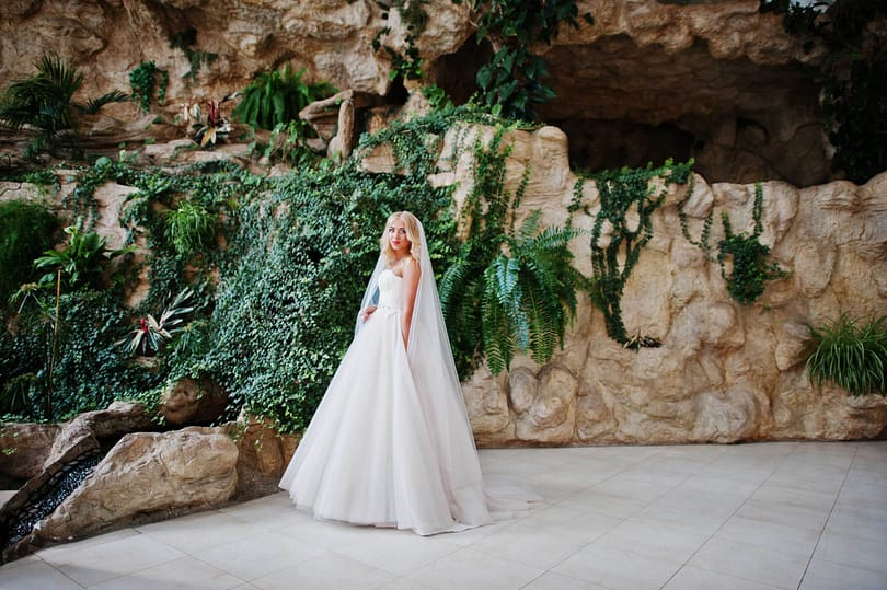 Elegant blonde fashion bride