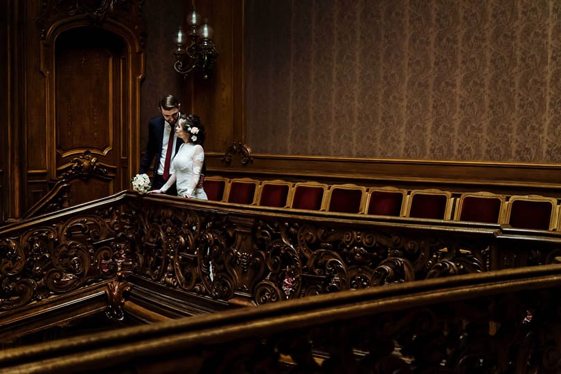 stylish luxury bride and handsome elegant groom